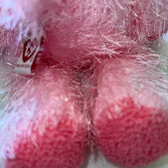 Ty Punkies 6" ~ PIPSQUEAK ~ pink Elephant ~ 2002 shaggy With Swing Tags - Picture 8 of 9